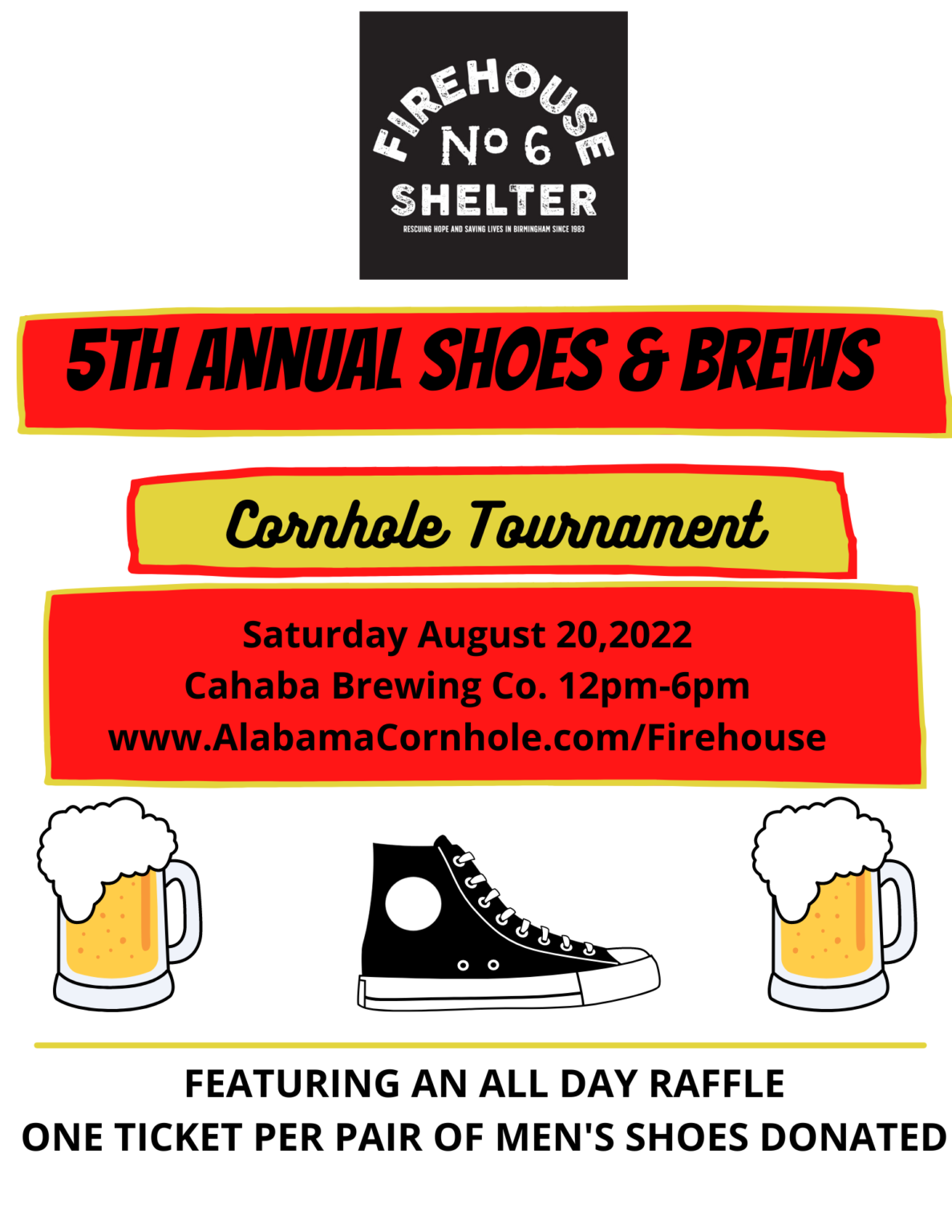 5th Annual Shoes and Brews Cornhole Tournament Firehouse Ministries